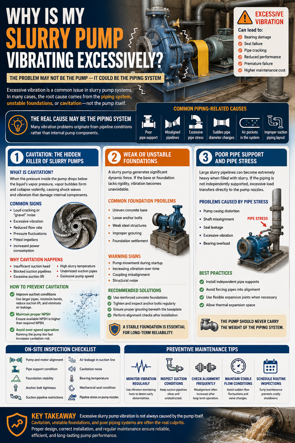 Why Is My Slurry Pump Vibrating Excessively? The Problem May Not Be the Pump — It Could Be the Piping System 1